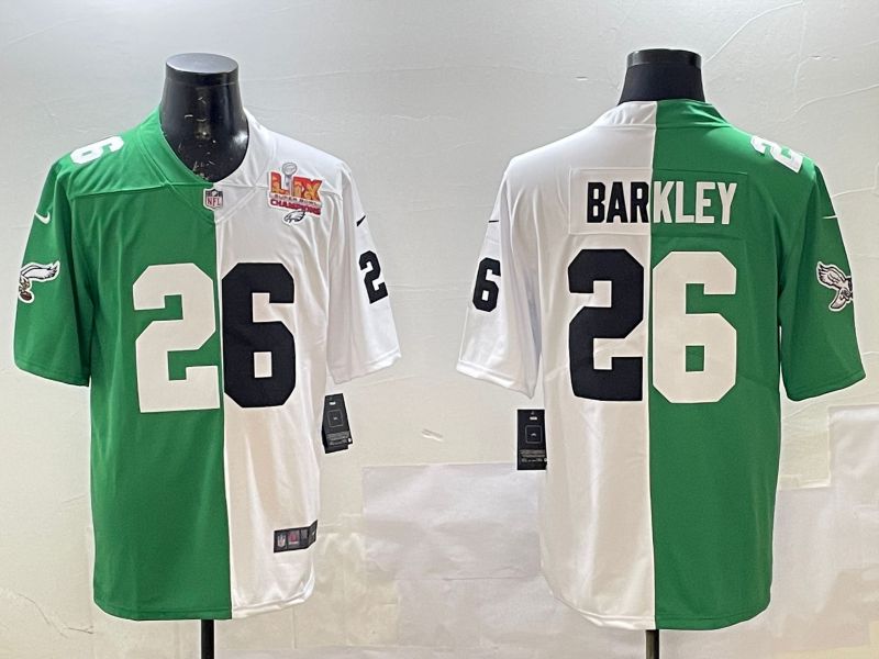 Men Philadelphia Eagles #26 Barkley White Green 2025 Nike Vapor Limited NFL Jersey style 3->philadelphia eagles->NFL Jersey